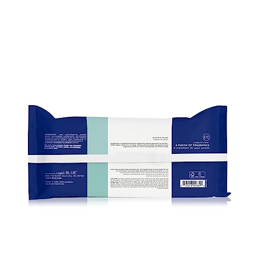 Capri Blue Volcano Multi Surface Wipes - Multi-Purpose Cleaning Wipes with Grapefruit & Tangerine Essential Oils - Safe for Countertops, Walls, and More - Non-toxic, Vegan & Cruelty Free (48 count)