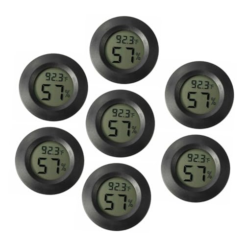 Milisten Mini Digital Hygrometer for Reptile Tank Portable Thermometer and Humidity Gauge for Aquariums Office Bedroom