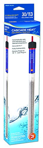 Penn-Plax Cascade Heat Aquarium Heater – Fully Submersible – Great for Freshwater and Saltwater Fish Tanks – 11” Length – 150 Watt - size: 150W - Up to 30 Gal