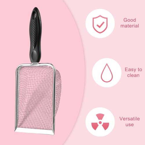 Kakalote Cat Litter Scoop, Stainless Steel Metal Cat Litter Scoop Mesh Shovel for Poop Sifting, Easy and Efficient Cleaning(5X5mm Holes)