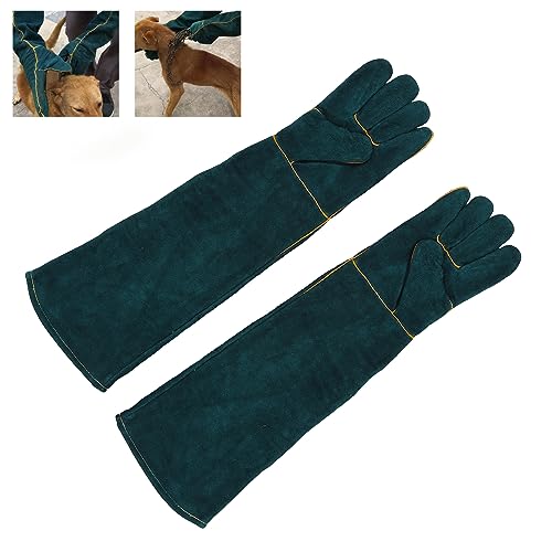 Animal Handling AntiBite Gloves for Dog Training Reptile Snake Handlers ScratchProof Bite Resistant Gloves with Reinforced Palm and Cotton Lining (L) - size: L