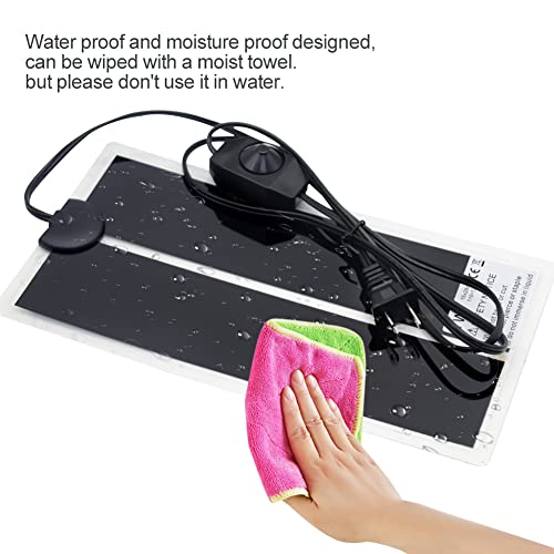 Reptile Heating Pad Under Tank Heater 7W/14W Waterproof Heat Mat | with Temperature Adjustment for Snake Gecko Leopard Gecko Turtle Tortoise Bearded Dragon Lizard Frog Terrarium Vivarium (7W) - size: 7W