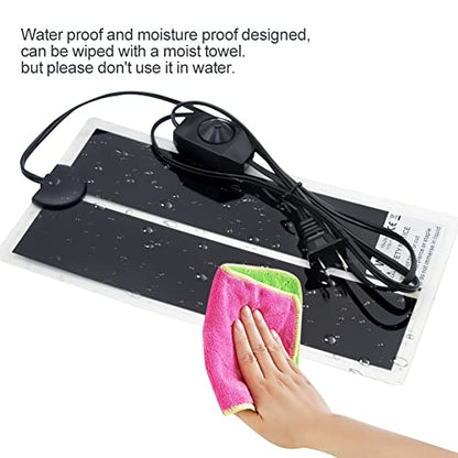 Reptile Heating Pad Under Tank Heater 7W/14W Waterproof Heat Mat | with Temperature Adjustment for Snake Gecko Leopard Gecko Turtle Tortoise Bearded Dragon Lizard Frog Terrarium Vivarium (7W) - size: 7W