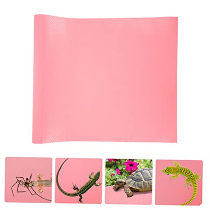 Toddmomy 150m Reptile Carpet for Terrarium Breathable Mat for Leopard Gecko Lizard Snake Tortoise Durable Non-Stick Bedding Liner for Reptile Habitat Pink Pattern