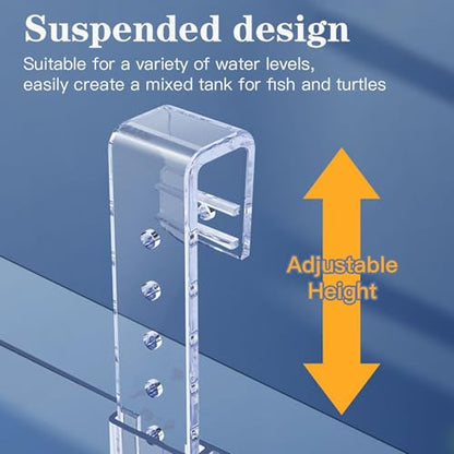 Turtle Basking Platform, Non Toxic Floating Ramp for Aquatic Turtles, Slip Resistant Surface, Easy to Clamp, Durable Tank Decor for Reptile Habitats, Terrarium Accessories