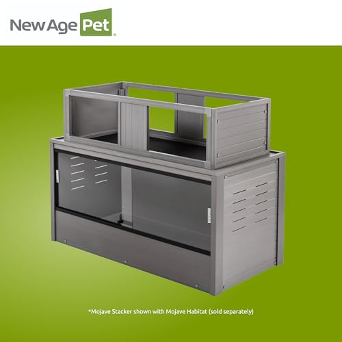 New Age Pet ECOFLEX Large Grey Mojave Stacker for Reptile Habitats | 10 Year Limited Manufacturer's Warranty | Stackable Design, Accommodates Lighting Set-Up - color: Grey, size: Large