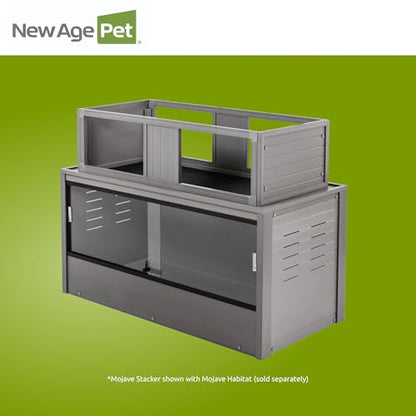 New Age Pet ECOFLEX Large Grey Mojave Stacker for Reptile Habitats | 10 Year Limited Manufacturer's Warranty | Stackable Design, Accommodates Lighting Set-Up - color: Grey, size: Large