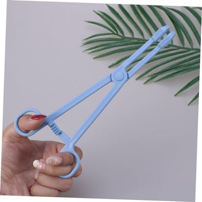 WOONEKY 1pc Plastic Pet Cleaning Grabber Clamp for Reptiles Lizards Birds Material Easy to Use Scissors Design for Safe Waste Removal and