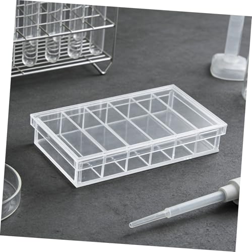 Acrylic Incubation Box with Lid 6-Compartment Breeding Chamber for Aquarium Fish Egg Hatching and Laboratory Specimen Observation 6.6x3.8 Inches