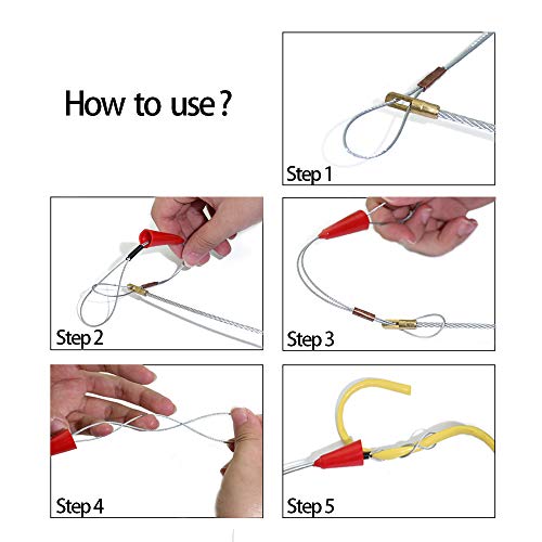11FT Fiberglass Wire Running Kit, Cable Running Rods with 5 Attachments | Fiberglass Electrical Wire Running Rods, 11FT Non-Conductive Pulling Kit with 5 Interchangeable Heads, Carrying Case - size: 11FT-10 Rods