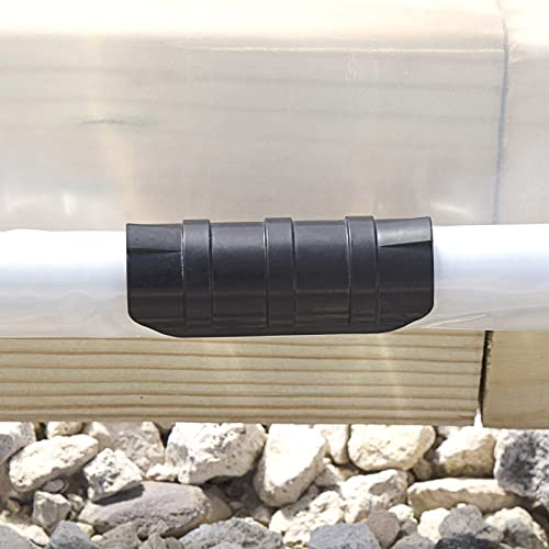 50 PCS Greenhouse Clips 3/4 inch Plastic Greenhouse Clamps 20mm Black ABS Snap Clamp Tube Clip Garden Buildings Tube Clip for Greenhouse Film Sunshade Nets Frame Shelters- Outer Ø 0.95” inner Ø 0.78”