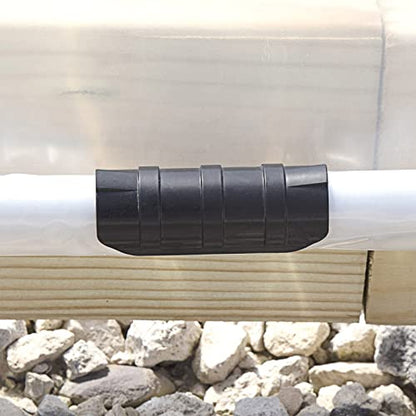 50 PCS Greenhouse Clips 3/4 inch Plastic Greenhouse Clamps 20mm Black ABS Snap Clamp Tube Clip Garden Buildings Tube Clip for Greenhouse Film Sunshade Nets Frame Shelters- Outer Ø 0.95” inner Ø 0.78”