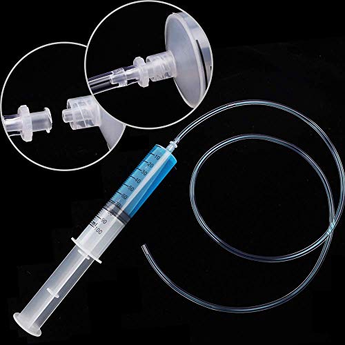 2pcs 100ml Plastic Syringes with 2pcs 47in Flexible Tubing and Luer Tips | Individually Sterile Packed,for Measuring,Feeding,Refilling,Watering, Filtration and Laboratory Applications without Needles