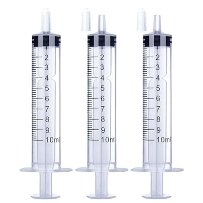 10ml Syringe for Liquid, Oral, Scientific Labs, Measurement, Dispensing, with Cap- 3 Pack - style: 10 ml
