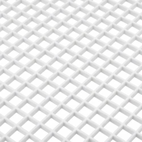 Zerodeko 1 Set Terrarium/Aquarium Screen Lid - Plastic Grid Tank Top Cover with 6 Support Clips - DIY Cut-to-Size Replacement Canopy - Helps Prevent Jumping, Allows Airflow & Light