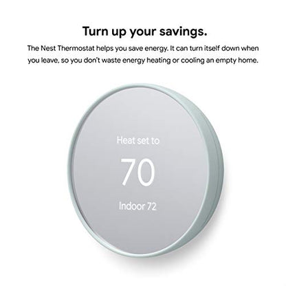Google Nest Thermostat - Smart Thermostat for Home - Programmable Wifi Thermostat - Fog - color: Fog