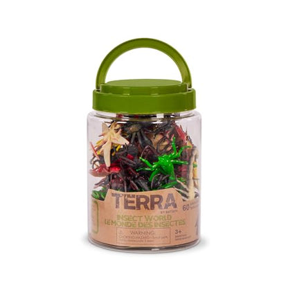 Terra by Battat Reptile Animal Tube, 60 Plastic Animal Figurines, Reptiles | Portable tube with 60 reptile and amphibian animal figures, including frogs, snakes, lizards and alligators, Tubes, 3+ Years - style: 60pcs Mini Reptiles & Amphibians