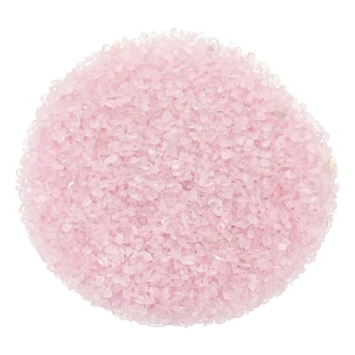 Crystal Chips Stone, 0.44 Lb Fluorite Gravel Rocks (Pink Quartz, 3-5 Mm) - color: Pink, size: 3 - 5 mm