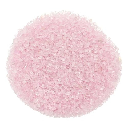 Crystal Chips Stone, 0.44 Lb Fluorite Gravel Rocks (Pink Quartz, 3-5 Mm) - color: Pink, size: 3 - 5 mm