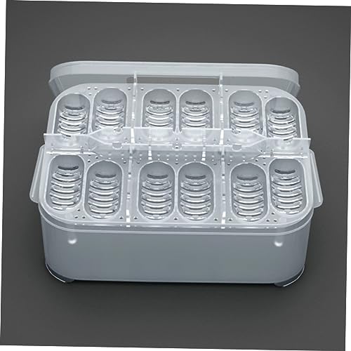 balacoo 1pc Hatching Box for Snakes and Lizards Compartment Incubator with Thermometer Easy to Clean and Manage for Reptile Breeding and Egg Observation