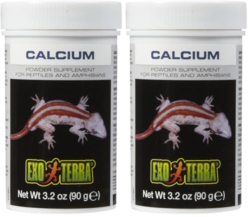 Exo Terra Calcium Powder Supplement for Reptiles and Amphibians, 3.2 Oz., PT 1851 (Pack of 2) - size: 3.2 oz. (Pack of 2)