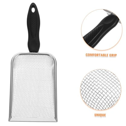 Stainless Steel Cat Litter Scoop with Ergonomic Handle Sifting Shovel for Efficient Cleaning Reliable Waste Cleaner for Cats and Reptiles Easy to Use and Maintain