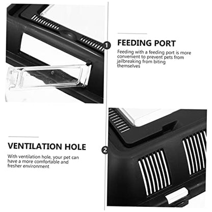 ORFOFE Reptile Breeding Box Handle Escape Turtle Transport Case Climbing PET Storage Container for Reptiles and Feeding