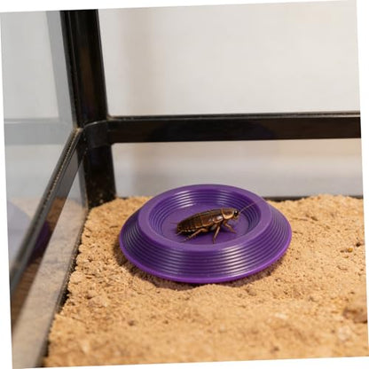 NUOBESTY 12pcs Reptile Feeding Dish Set Plastic Small Feeder Bowls for Frogs, Lizards, Chameleons and Bearded Dragons Terrarium Feeding Station