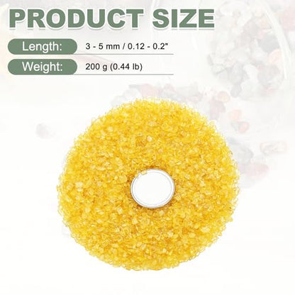Crystal Chips Stone, 0.44 Lb Fluorite Gravel Rocks (Yellow Agate, 3-5 Mm) - color: Yellow, size: 3 - 5 mm