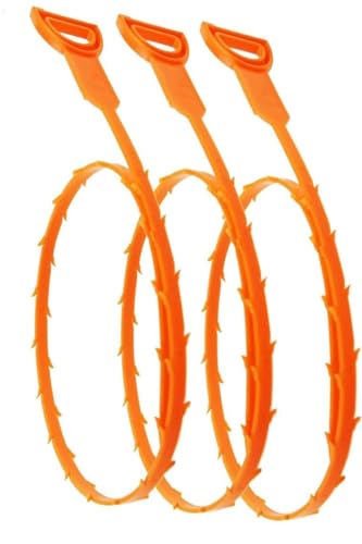 3 PCS Drain Snake Hair Catcher Clog Remover Tool, Shower Snake Hook Sink Unclogger Tool Hair Remover, Drain Clog Remover Cleaning Tools Plumbing Snake for Sewer