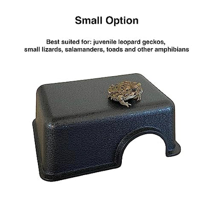 Plastic Reptile Hide Box for Leopard Geckos, Snakes, Lizards, Cornsnakes - Small & Juvenile - style: Small