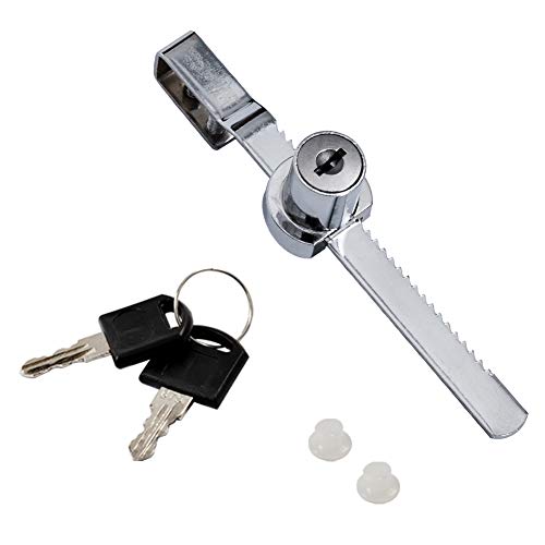 Sissinda Sliding Glass Door Ratchet Lock Display Case Lock with Chrome Finish, Security, Keyed Alike Showcase Display (8 PC) - size: 8 PC