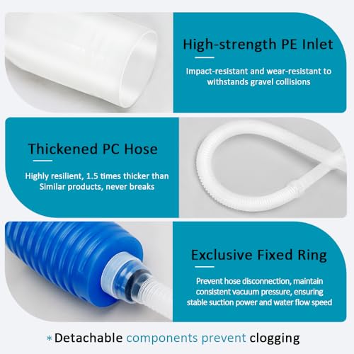 Fish Tank Gravel Cleaning Tools Aquarium Cleaner Hand Siphon Vacuum Pump Water Changer Turtle Tank Accessories