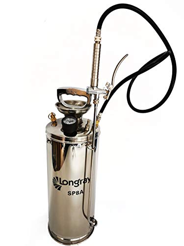 Longray SP8A Stainless Steel Sprayer, 2 Gallon, Metallic - size: 2 gallon