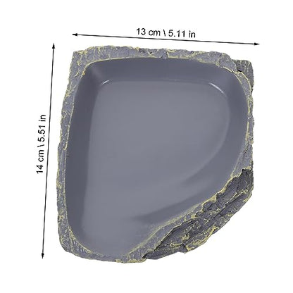 Reptile Feeding Bowl Resin Reptile Supplies Lizard Food Storage Container Tortoise Water Feeder