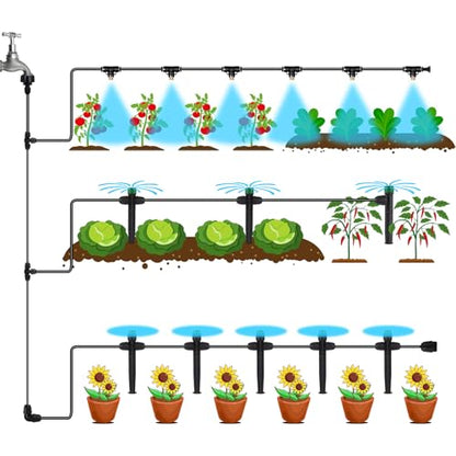 3/4'' to1/4'' Drip Irrigation Hose Adapter,Drip Tubing to Faucet | 3/4" Faucet Adapter to 1/4" Irrigation tubing, 3/4"Garden Faucet to 1/4 Irrigation Tubing for Garden Irrigation System - size: 3/4" to 1/4" Pipe Connector