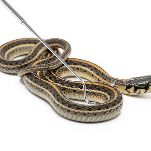 DOITOOL Collapsible Stainless Steel Snake Catcher Tool with Telescopic Design for Safe Handling Portable Reptile Grabber Snake Grabber Kit for Outdoor Survival