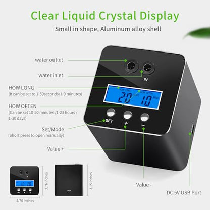 Reptile Mister System, Reptile Humidifier for Terrariums, Auto Mister with 2 Spray Nozzles for Reptiles, Snakes, Frogs, Plants