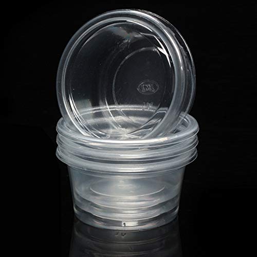 Small Gecko Food and Water Cups Plastic Feeder Cups, 100 Pack Feeding Bowls for Gecko Lizard and Other Small Pet, Capacity 1 oz