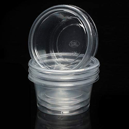 Small Gecko Food and Water Cups Plastic Feeder Cups, 100 Pack Feeding Bowls for Gecko Lizard and Other Small Pet, Capacity 1 oz