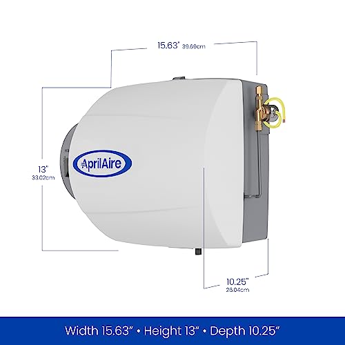 AprilAire 500M 12-gal. Whole-House Small Bypass Evaporative Humidifier with Manual Control for up to 3,600 sq. ft. + AprilAire Model 5843 Humidifier Installation Kit - style: Humidifier + Installation Kit