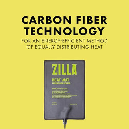 Zilla Heat Mat, Terrarium Heater for Reptiles, Snakes (Ball Pythons, Corn Snakes), Leopard Geckos, Tortoises, Amphibians and Arachnids, Medium, Fits 30-40 Gallon, 16 Watt | Terrarium Heater for Reptiles, Snakes (Ball Pythons, Corn Snakes), Leopard Geckos,
