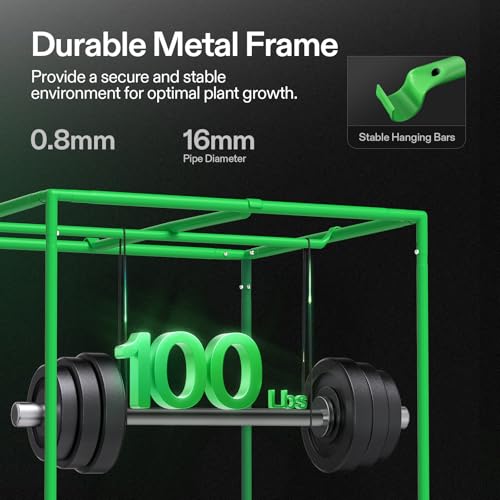 VIVOSUN S336 3x3 Grow Tent 36"x36"x72" Highest Reflective Mylar Tent | Easy View Observation Window & Removable Floor Tray, 100% Reflective Mylar Interior,Sturdy Metal Frame for Indoor Plants - size: 36"x36"x72"