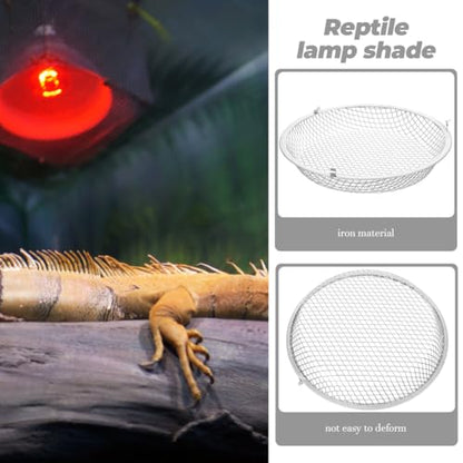 VOSAREA Reptile Scalding Lampshade 8.5 Inch Dome Cover Heat Lamp Protector for Reptile Habitat Safe Mesh Shade for PET Cages and Terrariums