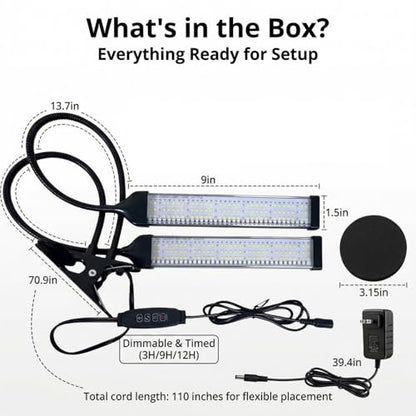 Bird Health Cage Supplementary Light with Full-Spectrum LED Pet Light, Intelligently Timing to Help Synthesize Vitamin D3 and Promote Calcium Absorption
