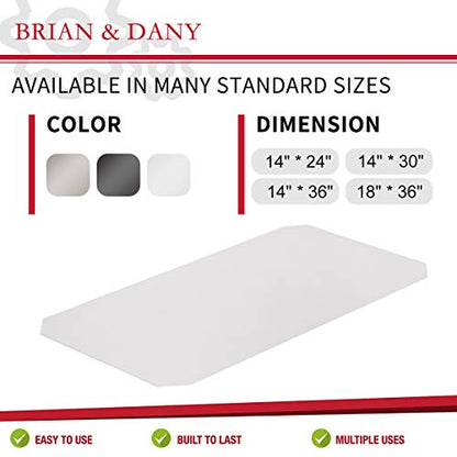 BRIAN & DANY Wire Shelf Liner, Heavy Duty Shelf Liners for Wire Shelving, Waterproof Shelf Mats, Set of 5 (14-Inch-by-36-Inch) - color: Transparent, size: 14"x 36"