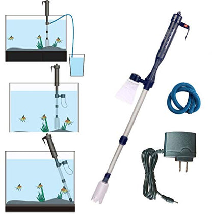 LONDAFISH Electric Fish Tank Vacuum Water Filter Cleaner Sand Washer | aquarium cleaner vacuum electric syphon operated gravel vacuum for aquarium sand vacuum