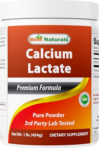Best Naturals Calcium Lactate Pure Powder 1 Pound