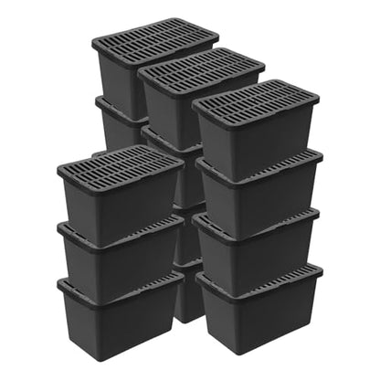 15pcs Plastic Reptile Pet Carrier Box with Lid, Breathable Small Animal Transport Cage for Turtles, Lizards, Hamsters, Portable Turtle Transport Container for Travel and Housing