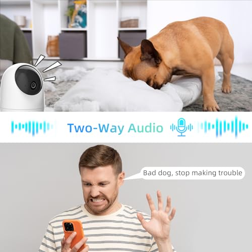 Rraycom 4Pack Indoor Wired Security Camera, Baby & Pet Monitor,2.5K Video | Motion Detection & Tracking, 24/7 Live View, Human/Motion/Sound Detection,2-Way Talk, Night Vision, Works/Alexa,SD/Cloud - size: 4Pack